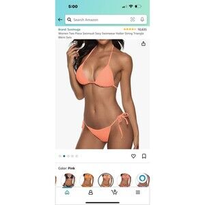 bikini set coral orange beautiful color